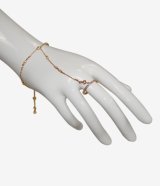 HENRI BENDEL★LUXE UPTOWN HAND CHAIN RING/Gold.Black