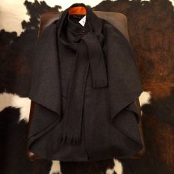 画像1: GLOW LONDON ★Wool Coat Poncho Stall style /gray