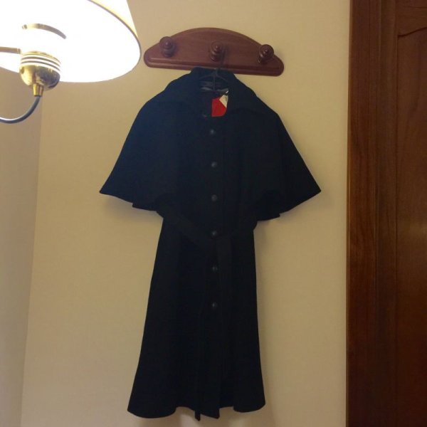 画像7: GLOW LONDON ★Wool Coat Cape Long style /black (7)