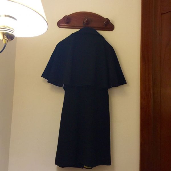 画像8: GLOW LONDON ★Wool Coat Cape Long style /black (8)