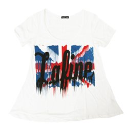 画像1: LaFine★ Unite S/S Flare Tシャツ (Ivory) 