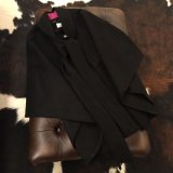 画像: GLOW LONDON ★Wool Coat Poncho Stall style /black