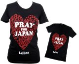 画像: LaFine★ Pray for Japan Scoop Neck東日本大震災被災地復興支援チャリティーTシャツ 