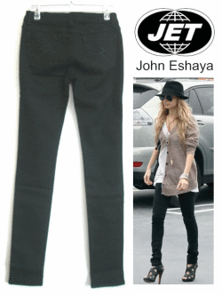 画像1: JET★John Eshaya T's‐ black Blot Jeans