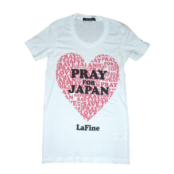 画像3: LaFine★ Pray for Japan Scoop Neck東日本大震災被災地復興支援チャリティーTシャツ 